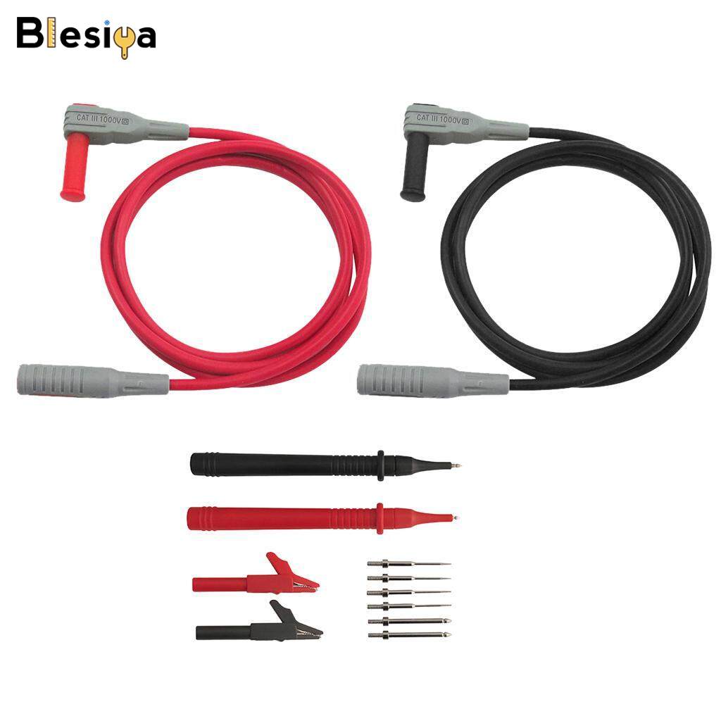 Blesiya Đầu Dò Siêu Vạn Năng 12 Trong 1 Kẹp Đầu Dò Có Thể Thay Thế Bộ Dụng Cụ Kiểm Tra Chì Nhiều Mét + Kẹp Cá Sấu