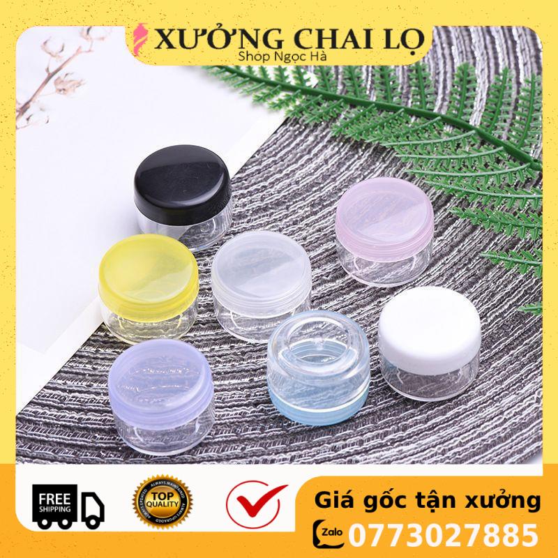Hũ nhựa tròn 3g/5g đựng kem, chiết mỹ phẩm