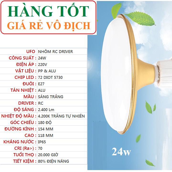Bóng đèn led ufo gold 24w