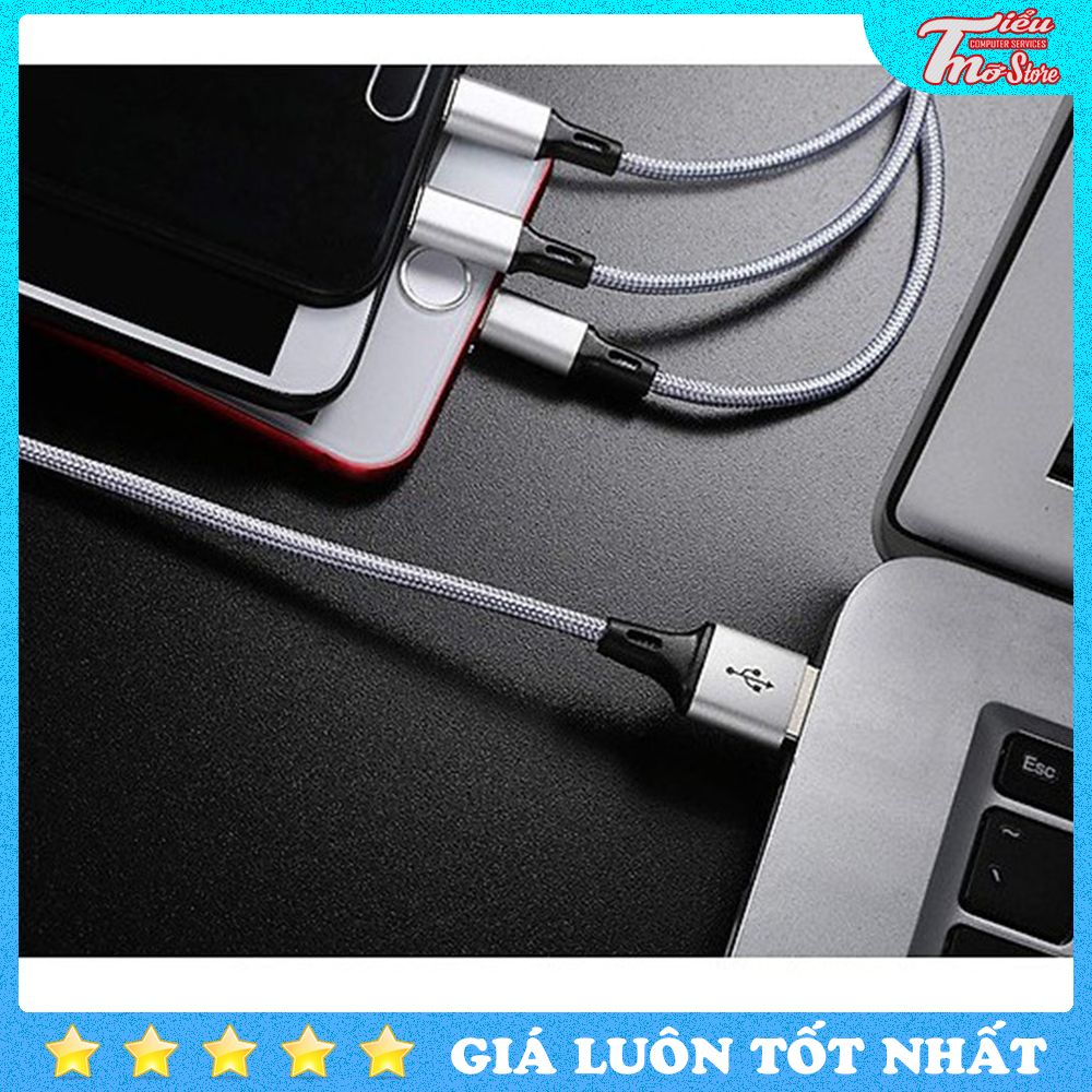 Dây sạc 3 trong 1 đa năng dây dù