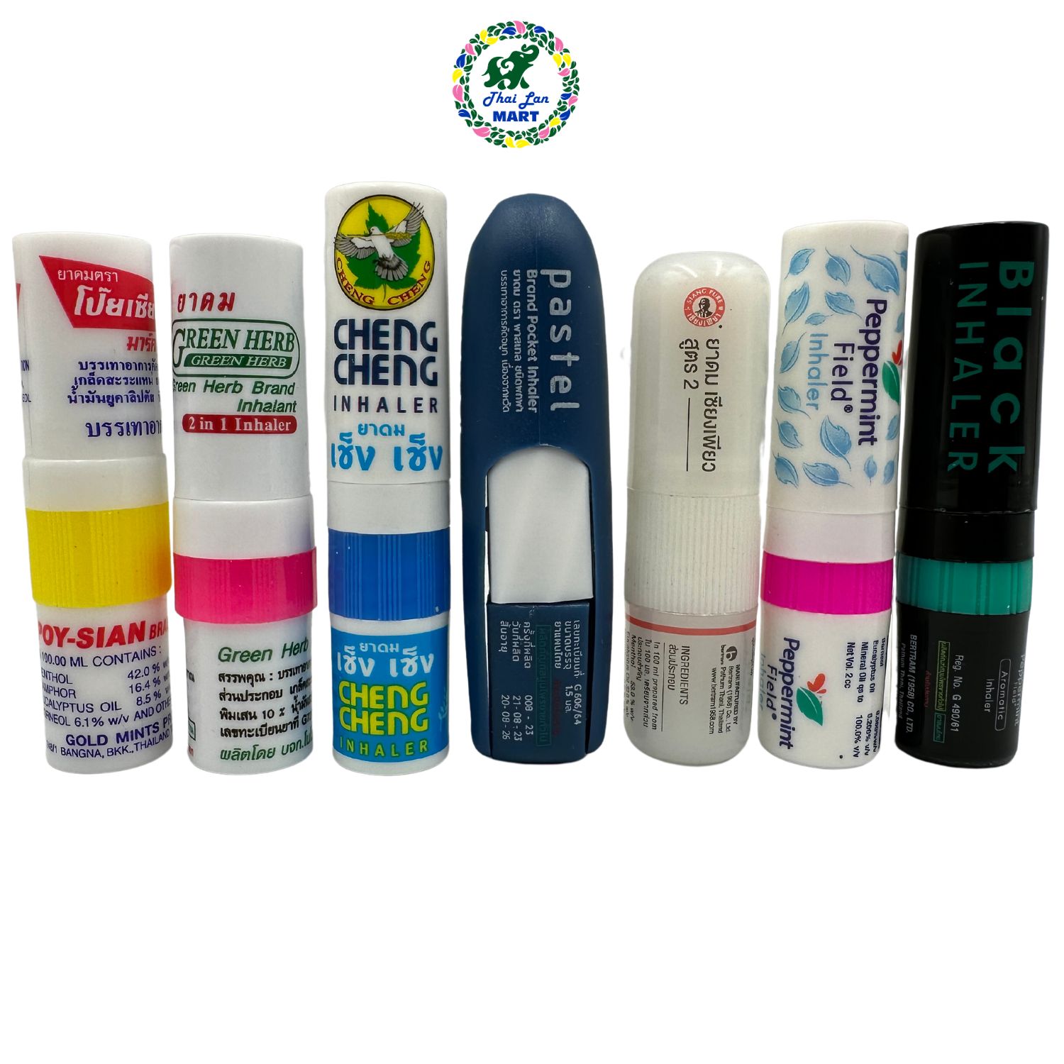 Ống hít siang pure poysian green herb pastel cheng cheng vapex giúp thông mũi hàng nội địa chính hãng thái lan