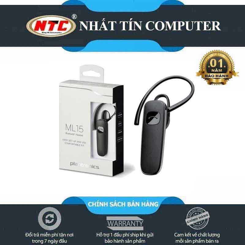 Tai nghe bluetooth Plantronics ML15 hỗ trợ kết nối 2 tai nghe cùng lúc (đen) - Nhất Tín Computer