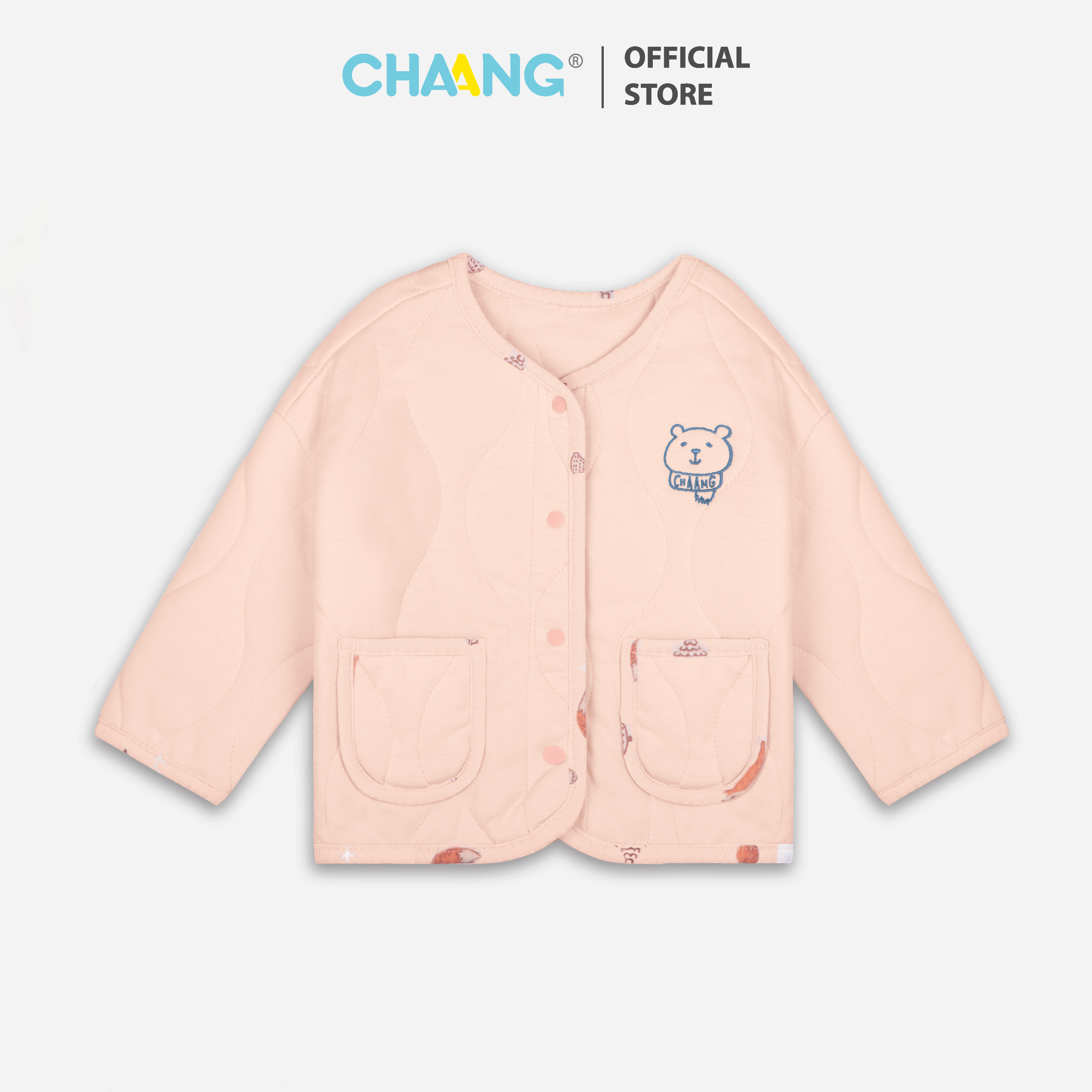 Áo khoác chần bông cho bé gái northern cam chaang-form nhỏ tăng 2 size