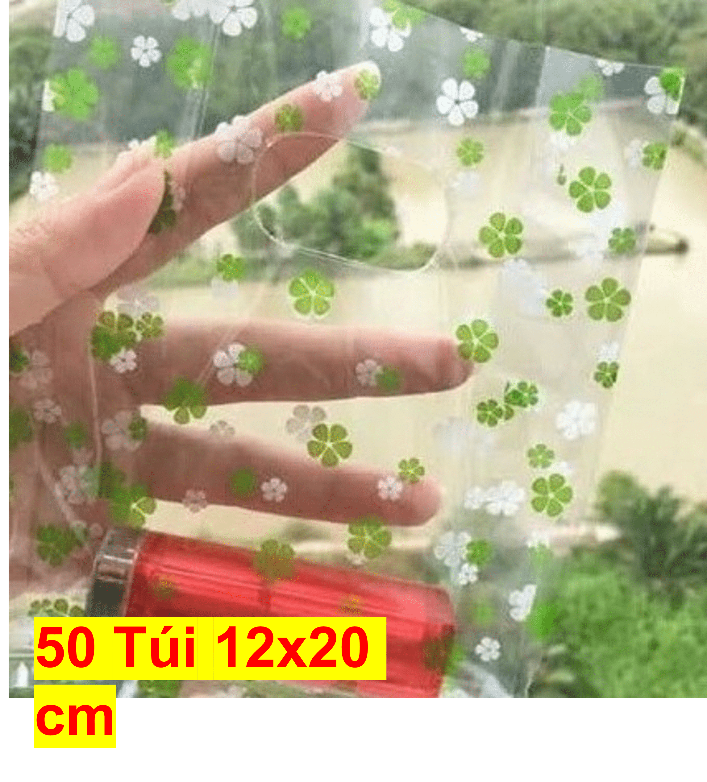 50 túi hột xoài in 12x20cm pp đựng mỹ phẩm