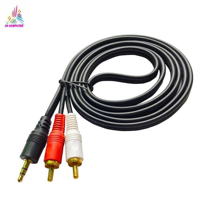 (HCM) Dây loa 1 đầu 3.5 ra 2 AV dài 3m