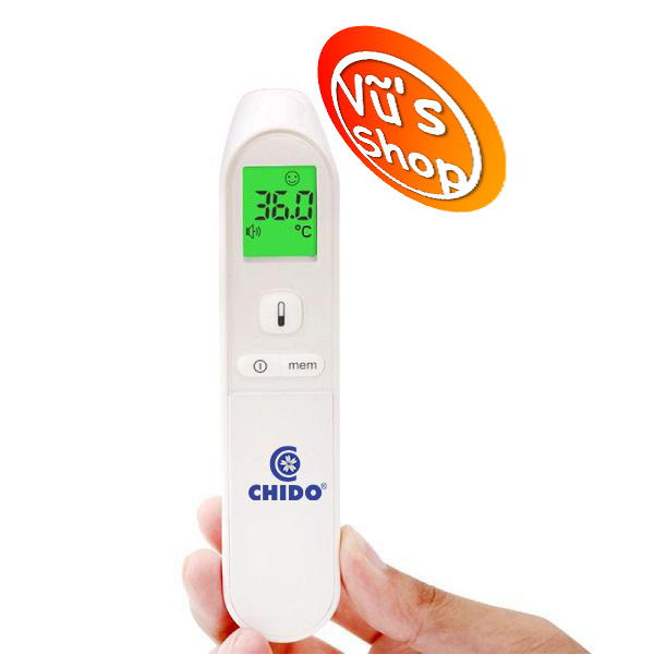 Nhiệt kế điện tử hồng ngoại chính hãng CHIDO - Đo nhiệt độ trán, phòng