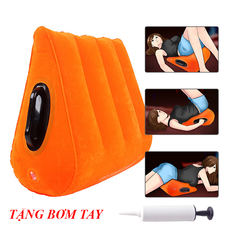 Gối Tình Yêu - Đệm Mông Bơm Hơi Cho Các Đôi Tình Nhân Tặng Kèm Bơm Tay