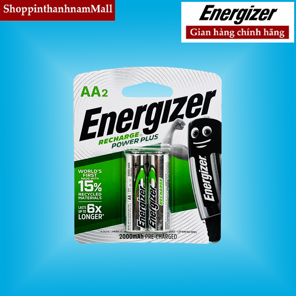 Pin sạc energizer 2000mah vỉ 2 viên chính hãng