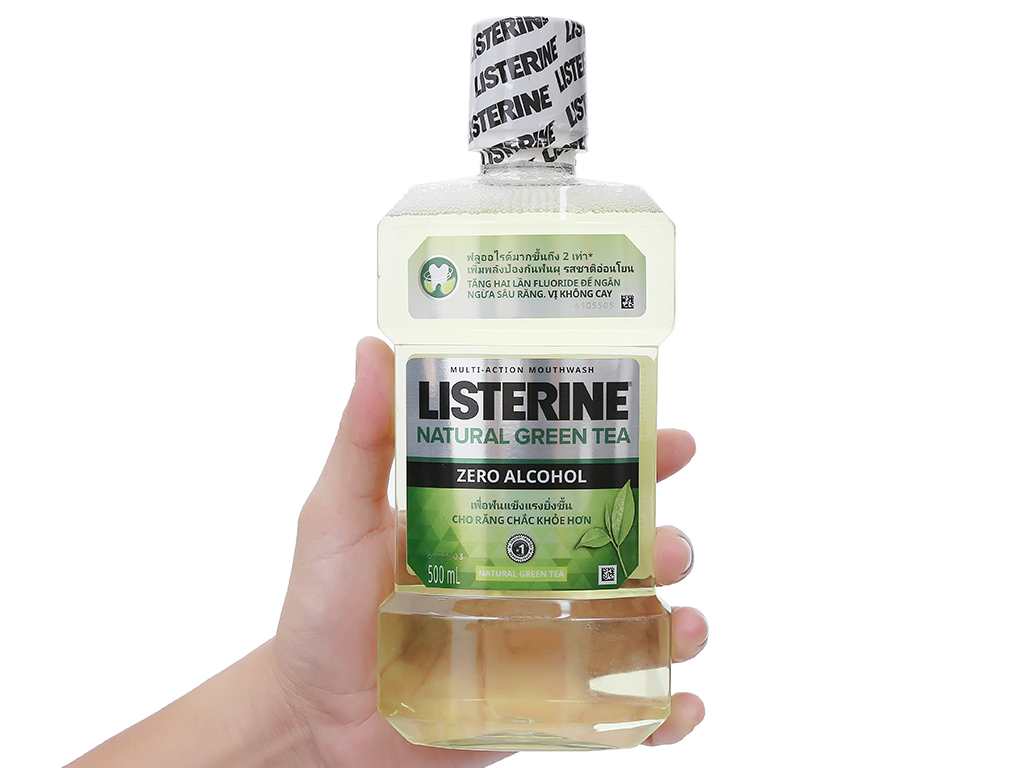 Nước súc miệng ngừa sâu răng Listerine trà xanh 500ml