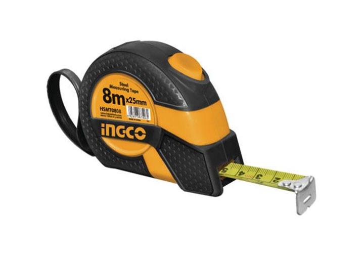 Thước cuộn thép nền vàng ingco hsmt0808