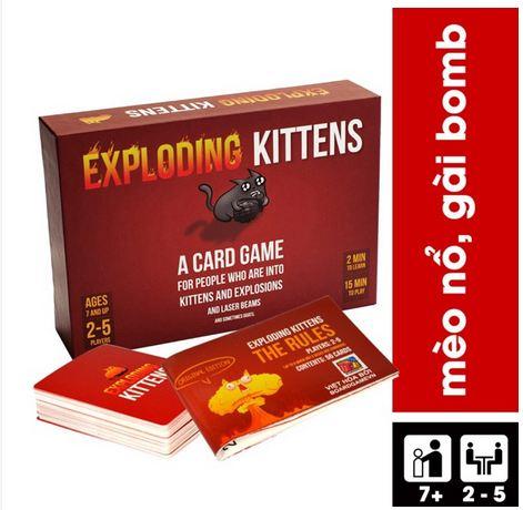 Trò Chơi Thẻ bài Mèo Nổ Exploding Kittens BoardgameVN