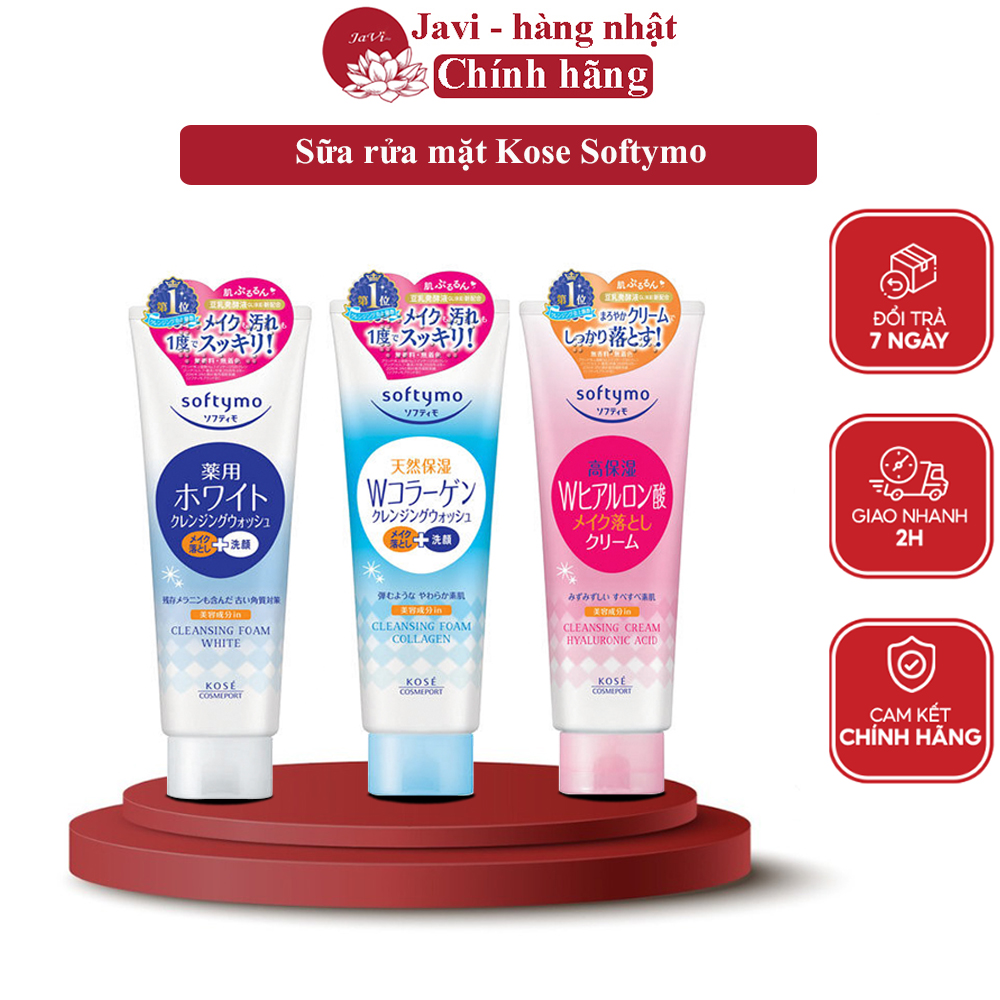 Sữa rửa mặt Kose Softymo Nhật Bản 220g