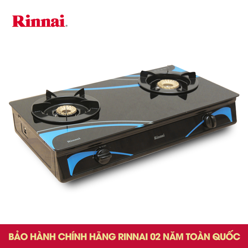 Bếp ga đôi Rinnai RV-3715GL Hàng trưng bày 99% Đầu đốt xoáy tập trung lửa ở đáy nồi - Đầu đốt Chất liệu Đồng