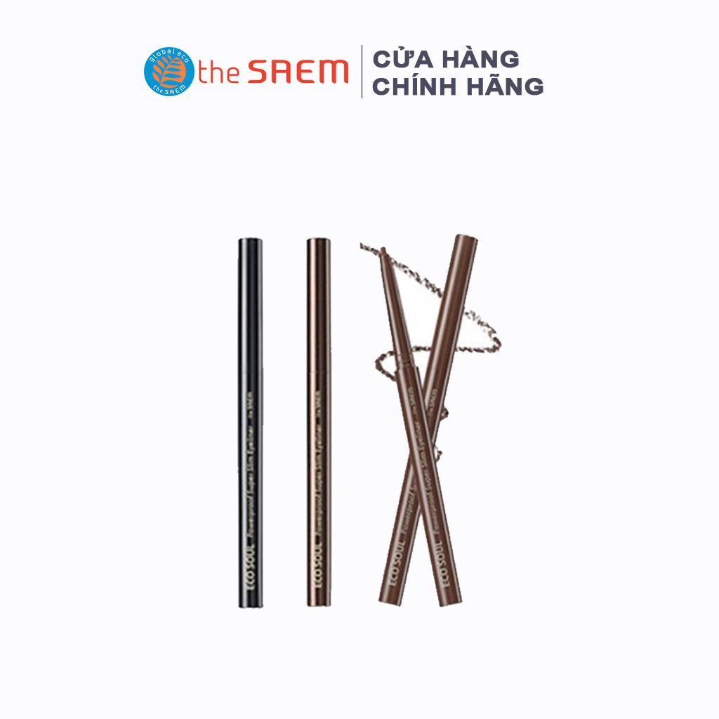 Bút kẻ mắt The Saem Eco Soul Powerproof super slim eyeliner