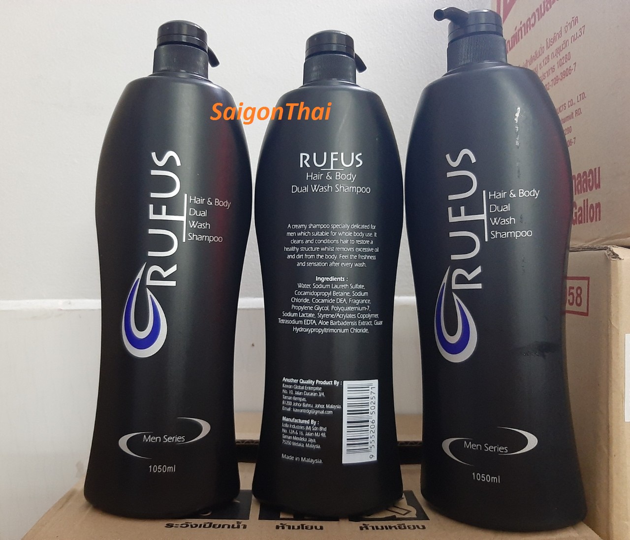 Sữa tắm gội toàn thân nam rufus chai 1200ml - malaysia