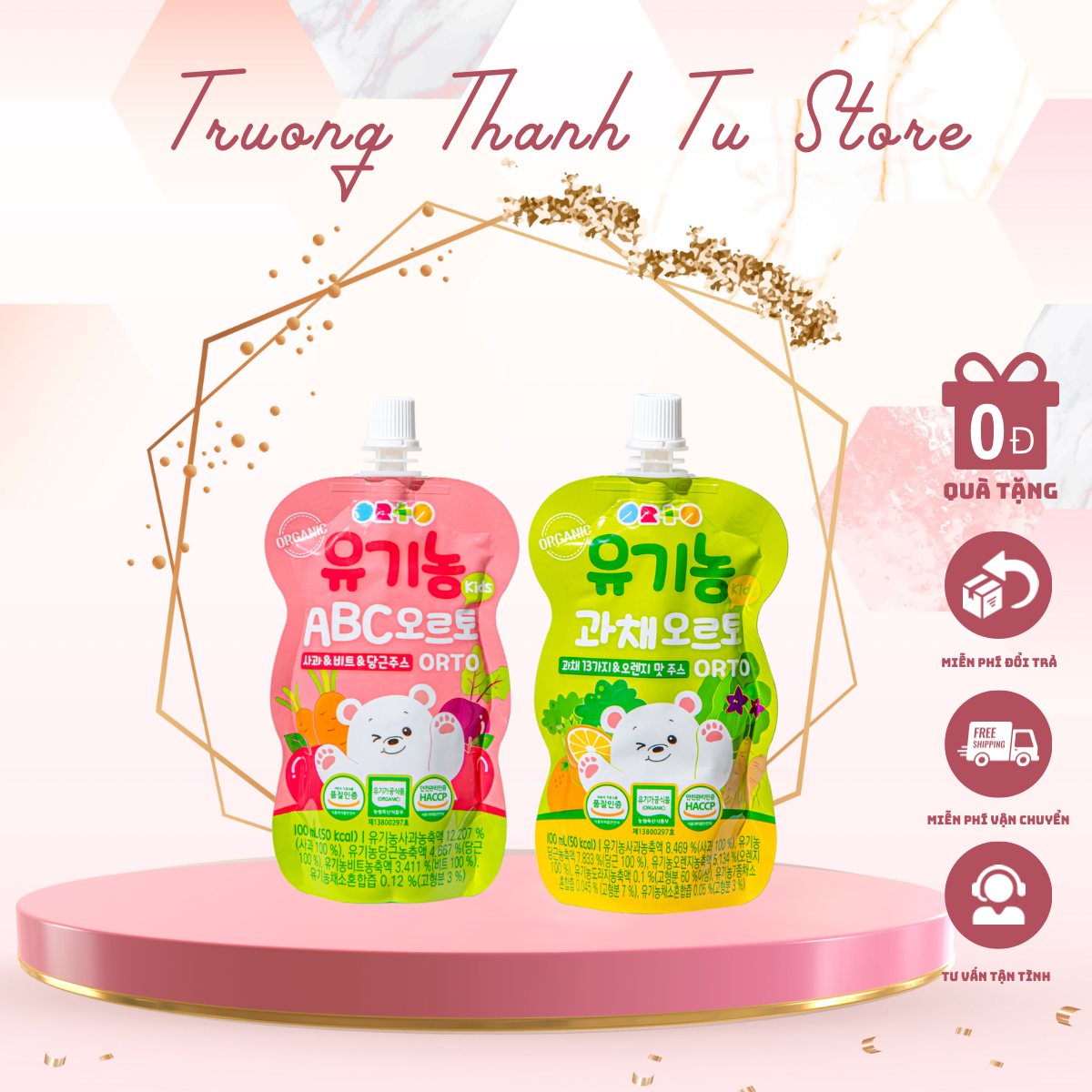 Nước orto bổ sung chất xơ organic