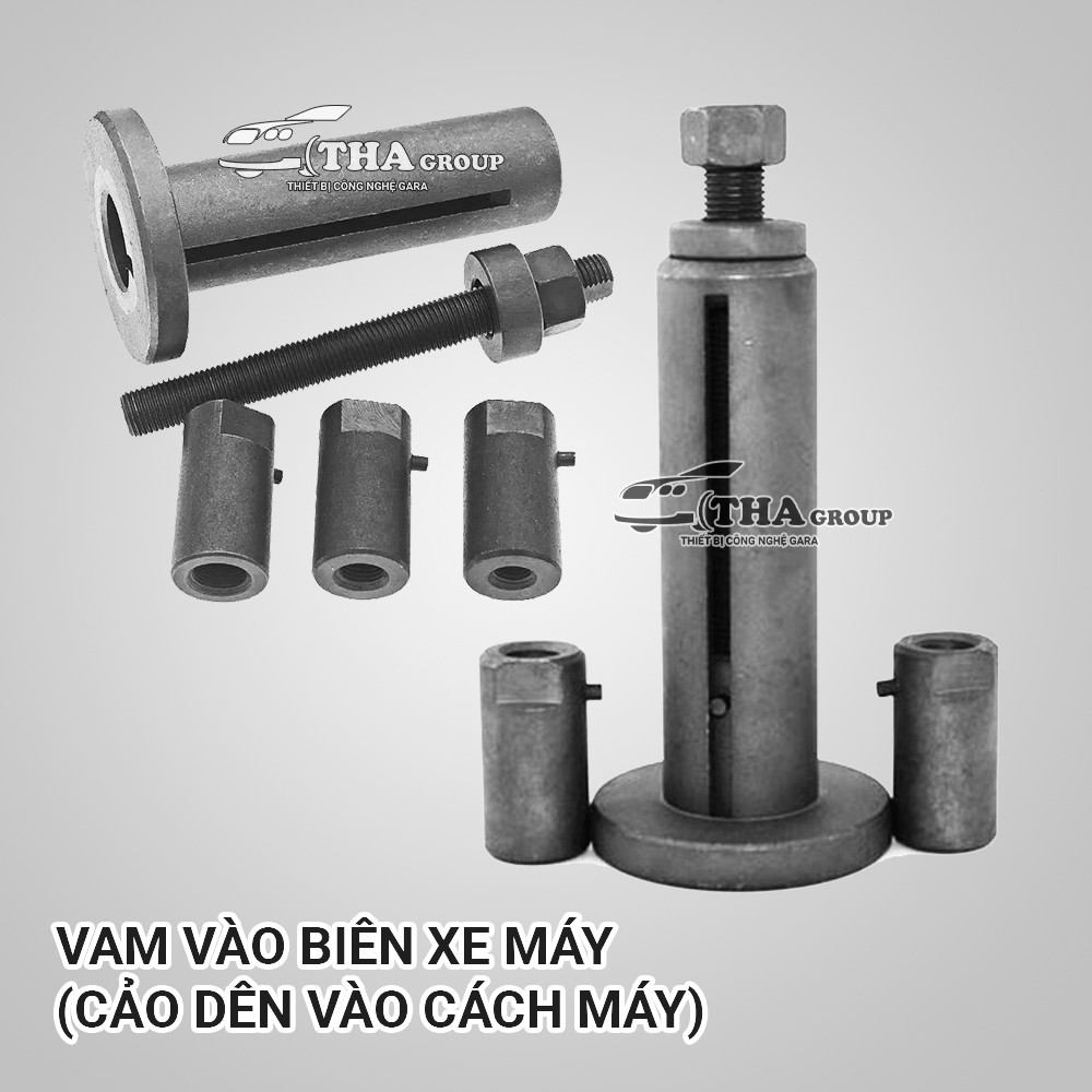 Vam vào biên xe máy.Cảo dên vào cách máy.Dụng cụ sửa xe