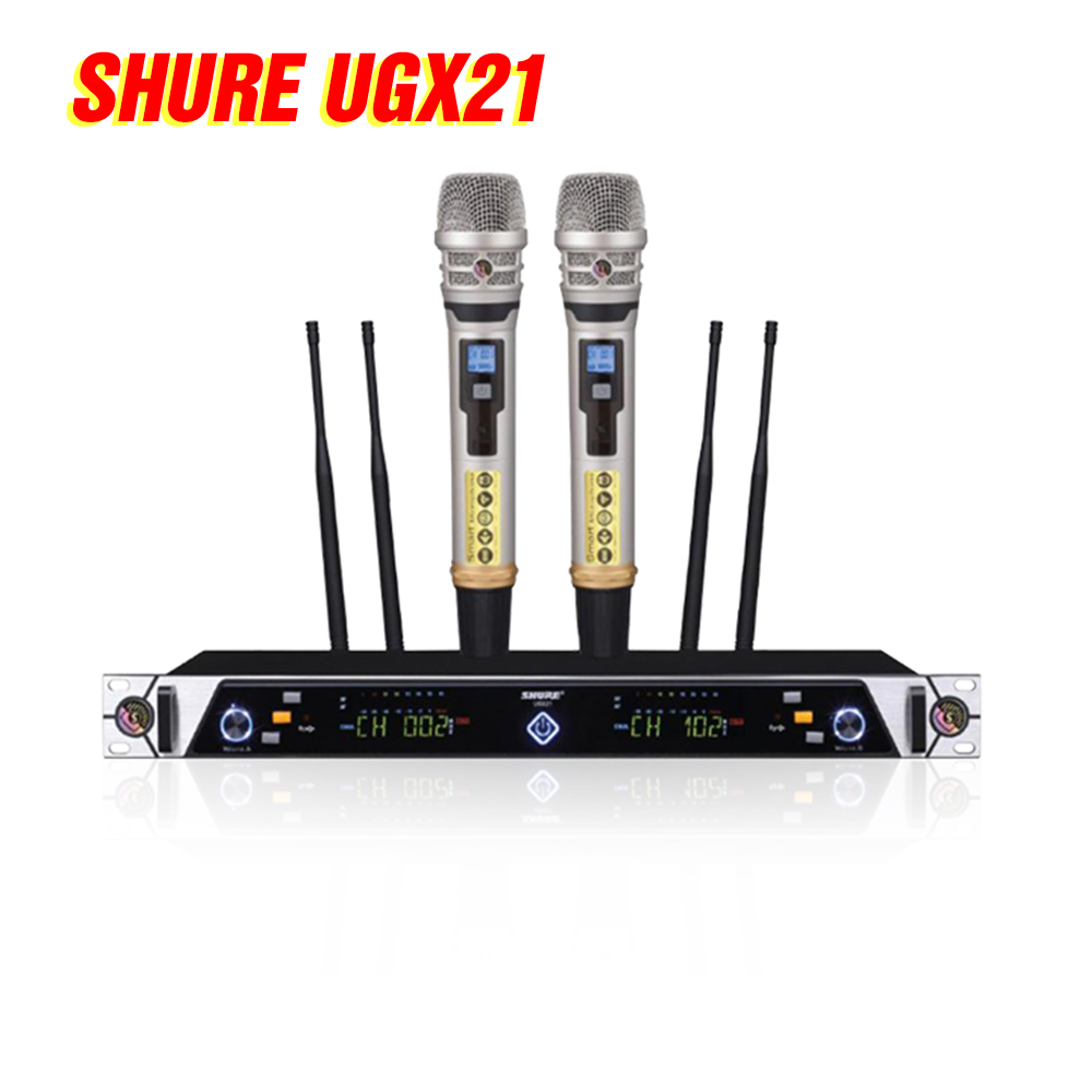 [HCM][ XẢ KHO KHÔNG LỢI NHUẬN ] Trọn Bộ Micro Không Dây Cao Cấp Shure UGX 21.4 Anten-Micro Không Dây Shure 21 Combo Mic Hát Karaooke Gia Đình Chất Lượng Âm Thanh Vượt Trội-Độ Nhạy Cao Hát  Nhẹ Tự Ngắt Khả Năng Lọc Âm  Chống Hú Cực Tốt