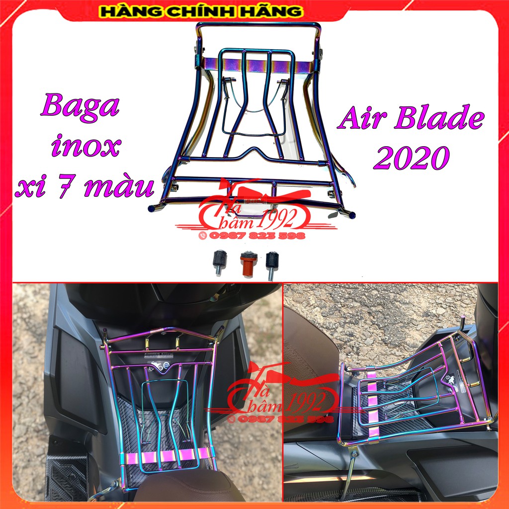 Baga AirBlade 2020-22 INOX Xi Titan 7 Màu 10 Ly Kim Phụng, BaGa Xe AB 2020-22