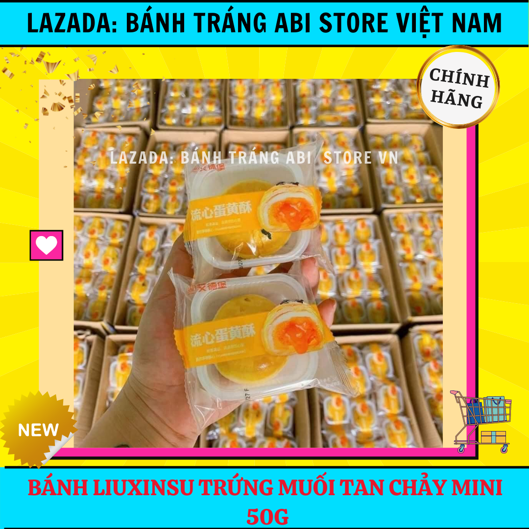 Thùng nguyên 2kg5 bánh pía nướng trứng tan chảy egg-yolk-puff mini