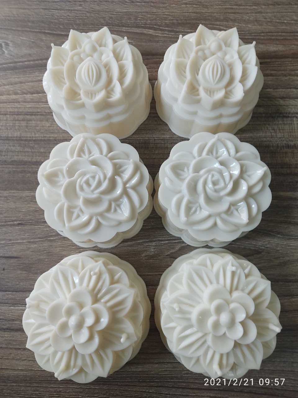 Combo 6 khuôn xôi , cơm , rau câu hoa hướng dương - sen - hồng 10 x 5 cm - vĩnh trường