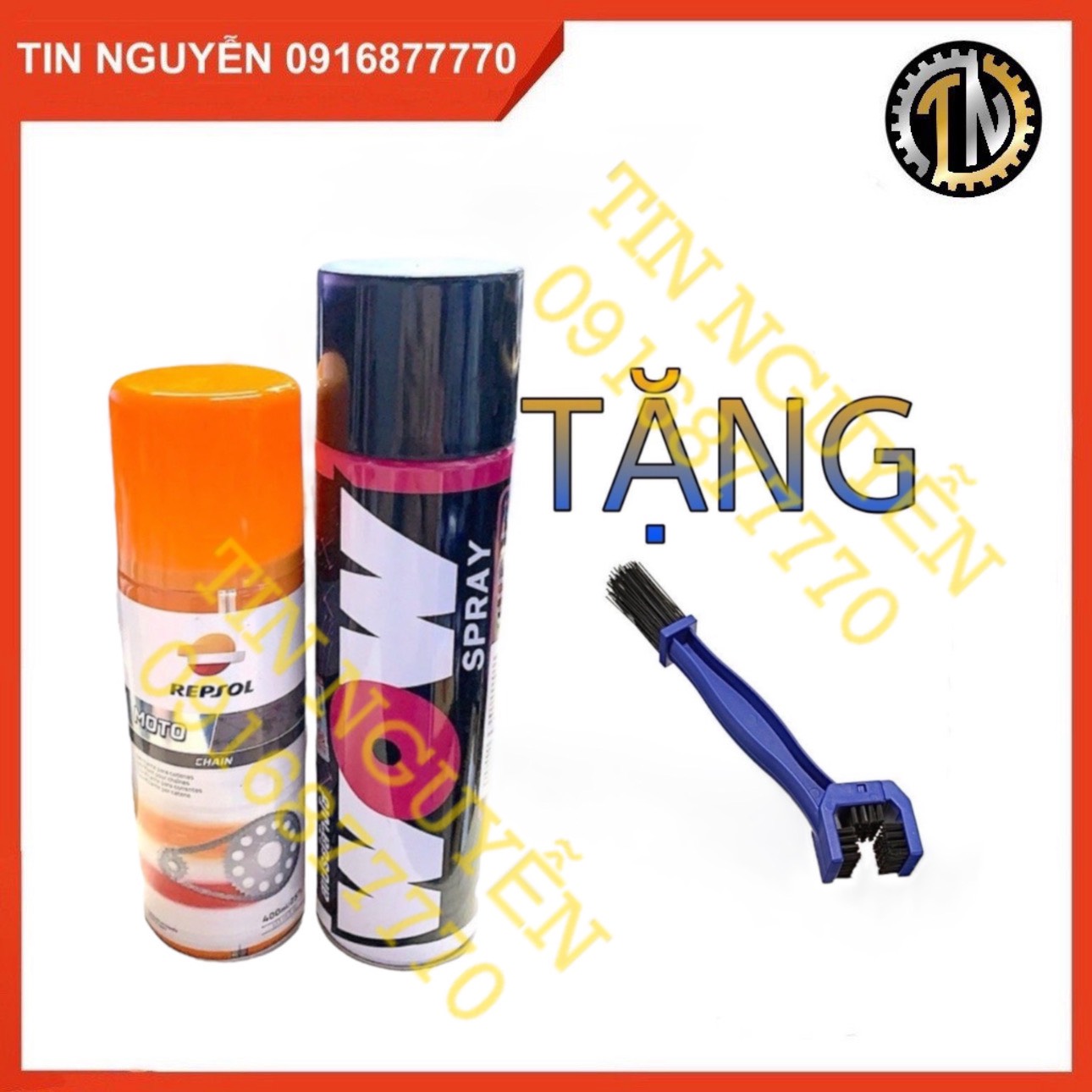 Combo vệ sinh sên Wow 600ml + dưỡng sên Repsol 400ml hàng chính hãng tặng bàn chải chà sên