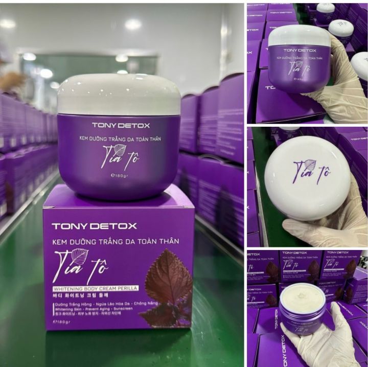 Kem body tía tô TONY trắng da body 180gr chính hãng