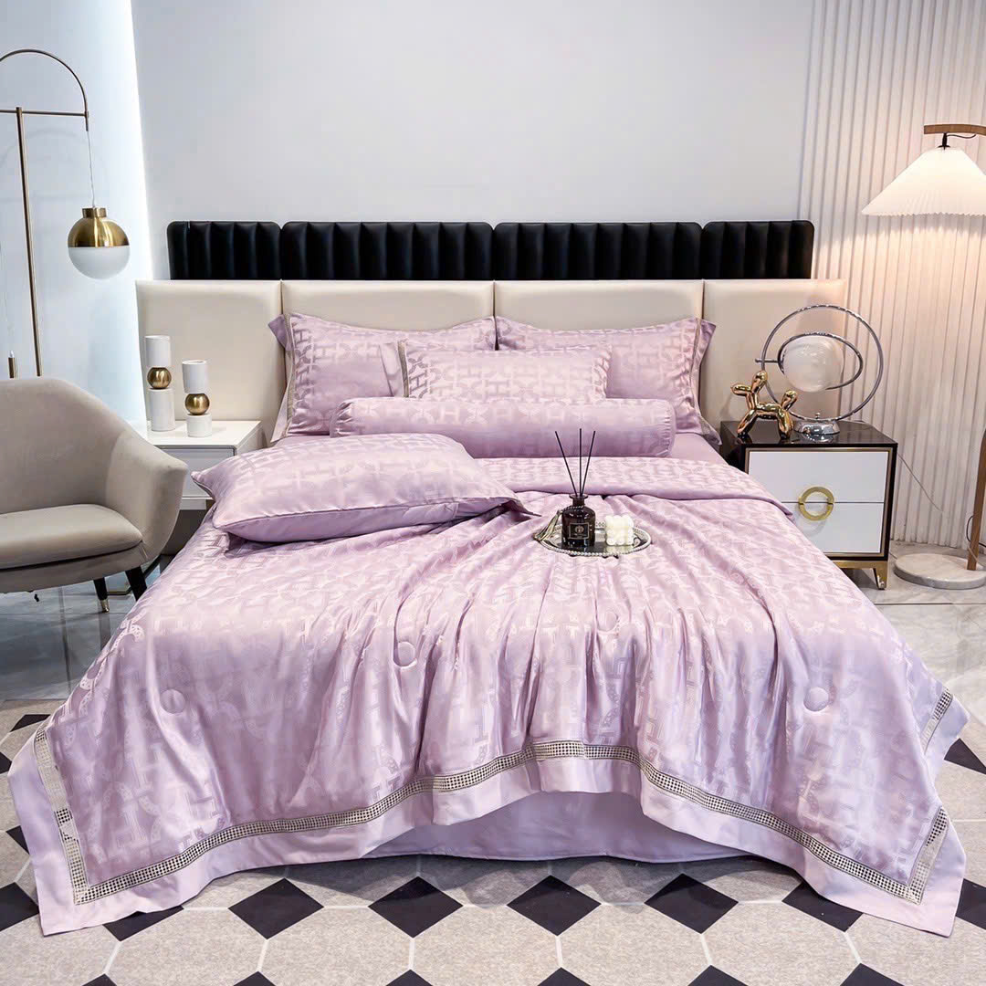 Set Bộ Chăn Ga Gối Nệm Kèm Vỏ Ôm 5 Món Lụa Thái Cao Cấp Họa Tiết Vân Chìm Nhập Khẩu Chằn Trần Hè Thu Sang Trọng Set Drap Ra Giường Nệm  Đẹp