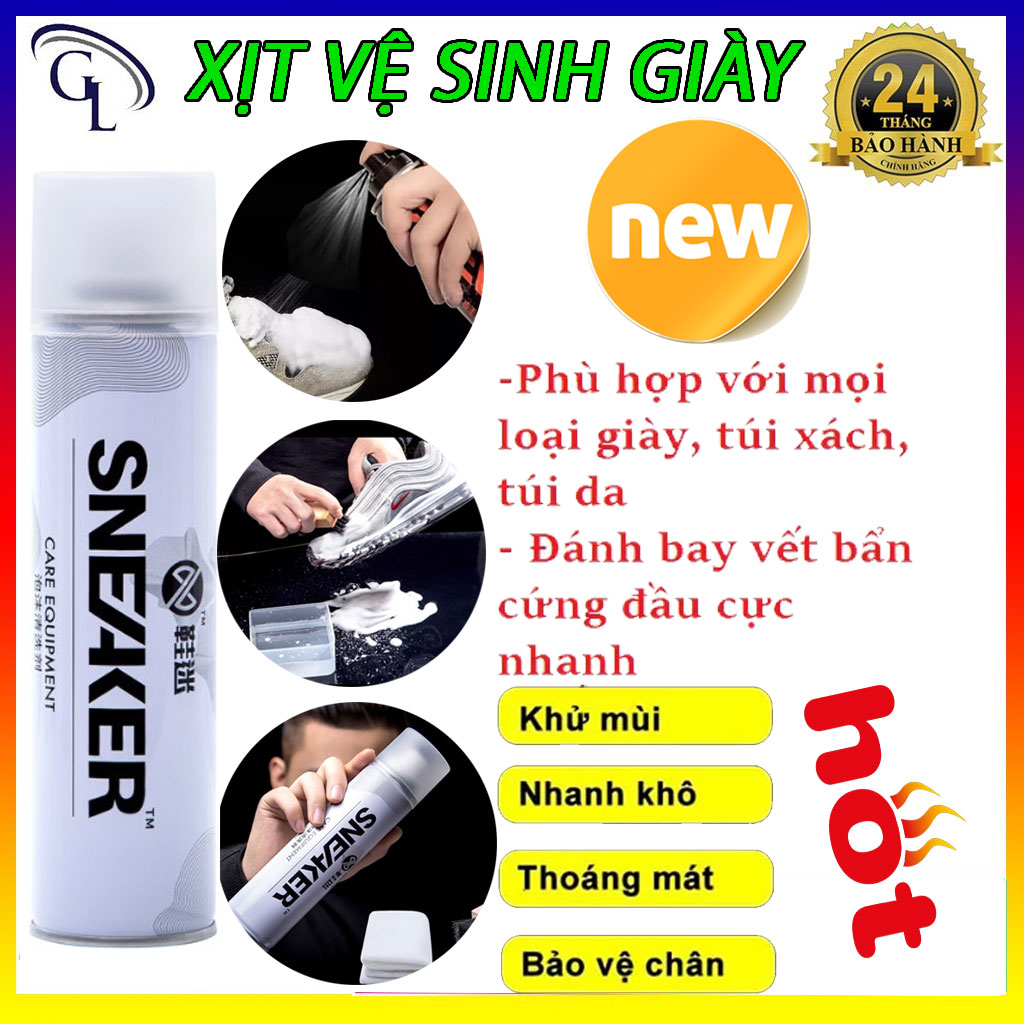 Chai xịt nano chống thầm nước cho giày sneaker - chai xịt giày chống thấm nước cho giày chai xịt tạo bọt vệ sinh giày sneaker cao cấp 300ml