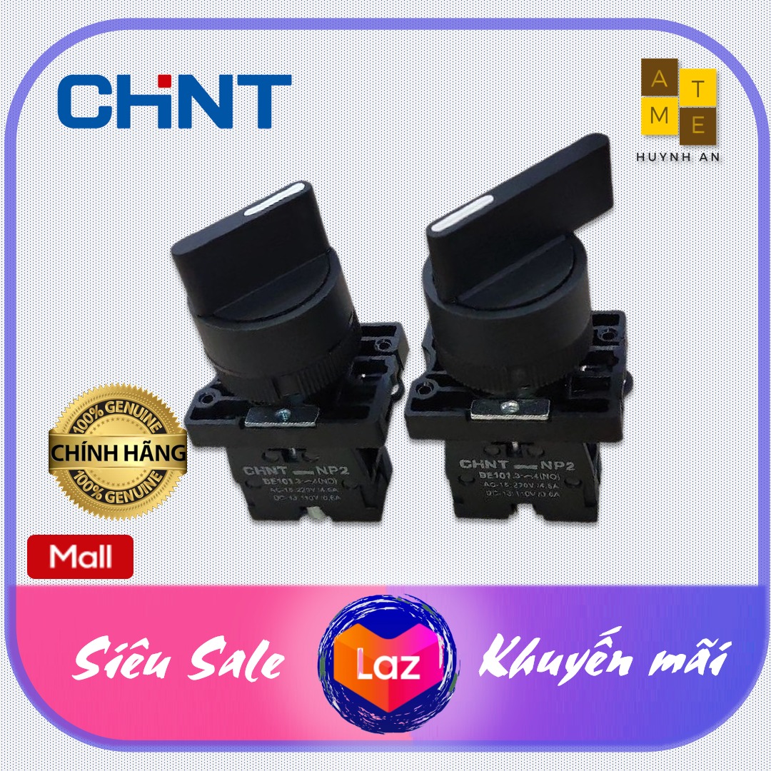 Công tắc chuyển mạch 2 vị trí và 3 vị trí, đủ loại Cần ngắn - Cần dài NP2-ED/EJ phi 22, Hãng Chint ( Hàng chính hãng)