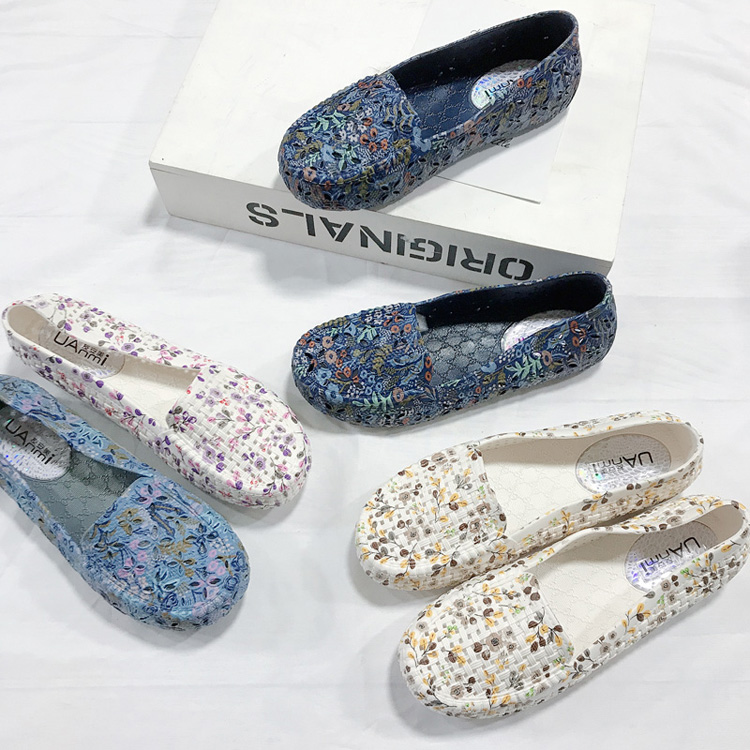 [ VIDEO] Giày nữ nhựa dẻo l  Giày nhựa nữ hoa đi mưa, đi biển, đi chơi công sở đi làm - Chất liệu siêu nhẹ siêu dẻo - PHU LINH STORE - 5851