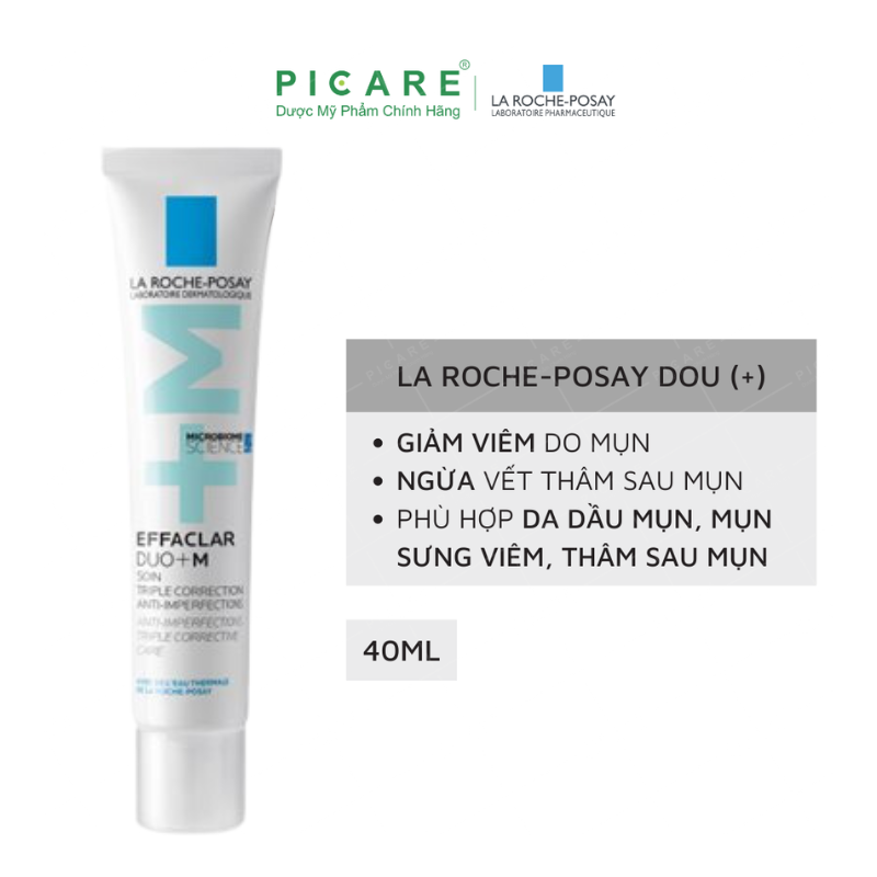 [GIẢM 20K ĐƠN 399K] La Roche Posay Kem Giảm Mụn, Ngừa Thâm Effaclar Duo+ 40ml