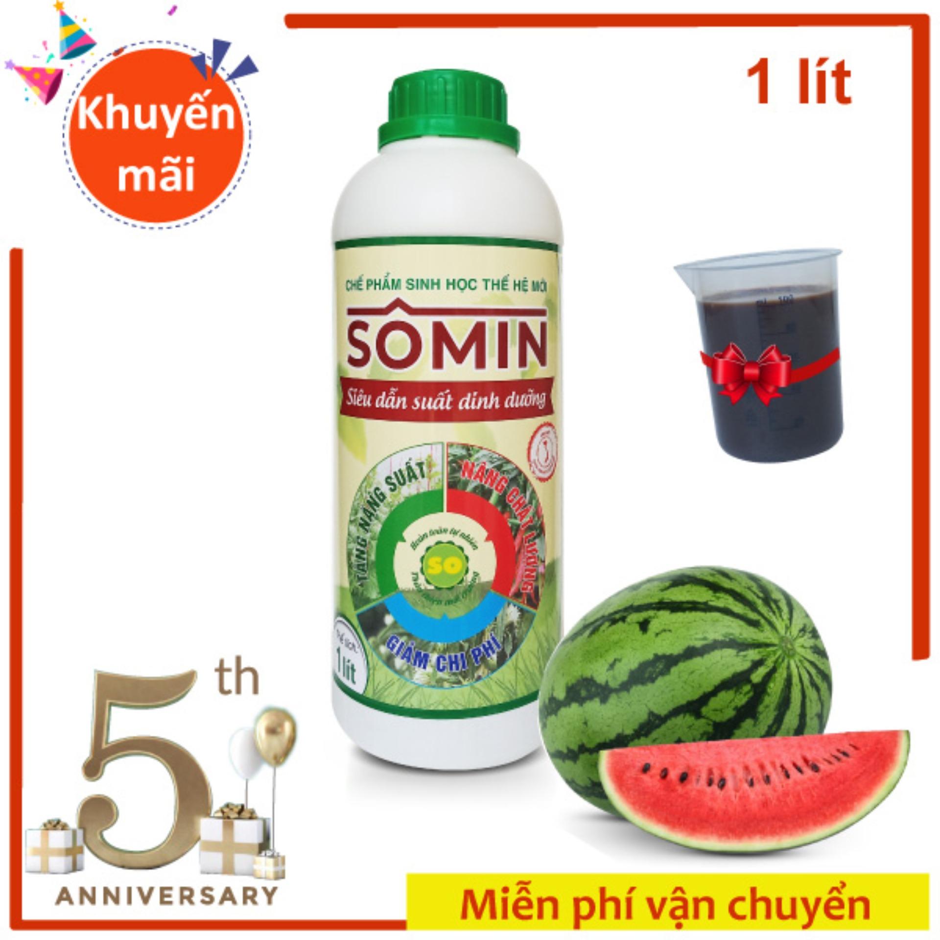 [HCM]Chế phẩm sinh học thế hệ mới Sômin cho dưa hấu 1l + Tặng cốc đo lường