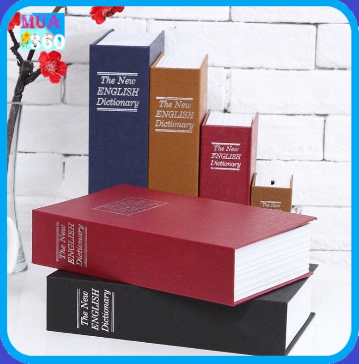 Két sắt quyển sách loại lớn - quyển sách bí mật có khóa két sắt mini - két sắt dùng chìa giả sách - ket sat nho -ket sat mini - két sắt hình quyển sách