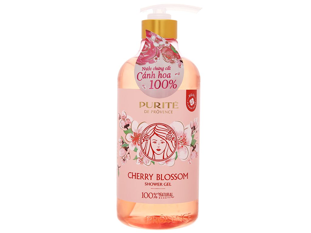 Sữa tắm sáng mịn Purité hoa anh đào 850ml