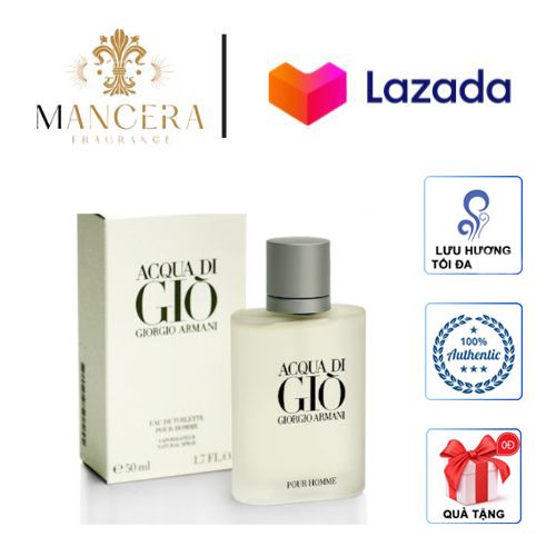 Nước hoa chính hãng, Nước hoa nam AcquadiG.i.o EDT , Nước hoa chiết - 10ml