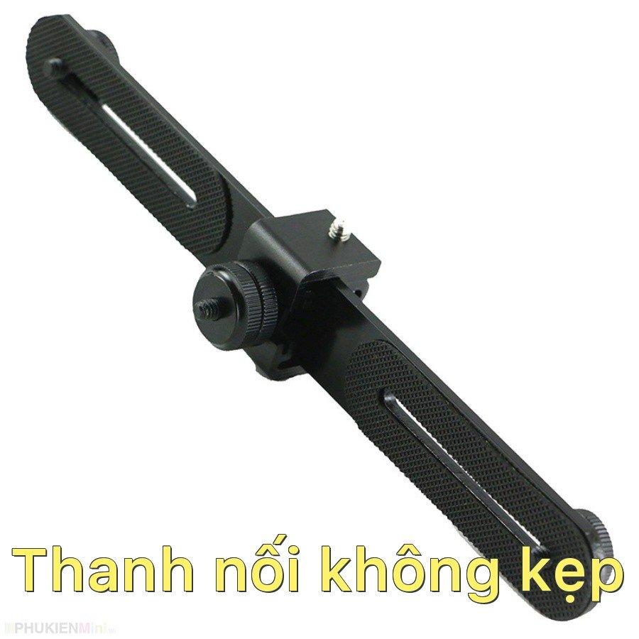 Phụ kiện giá đỡ thanh nối đa năng gắn đến 4 điện thoại lên tripod hỗ trợ livestream quay video nhiều điện thoại cùng lúc