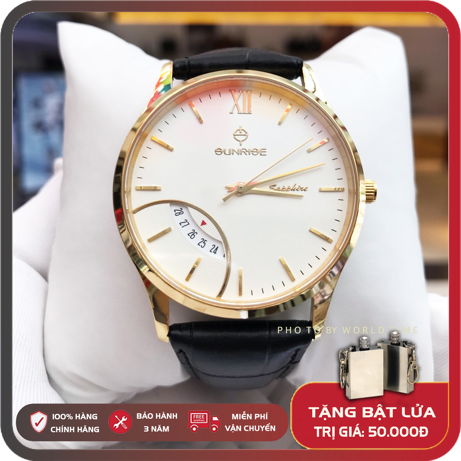 Đồng Hồ Nam Sunrise DM783SWA [ Bảo hànH  Hãng Full Box ] Kính Sapphire Chống Xước , Chống Nước