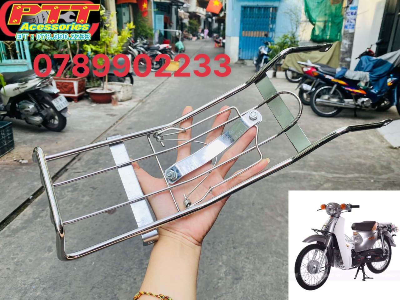 Baga giữa xe cub mới
