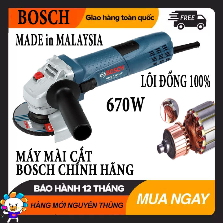 Máy mài điện b0sch gsb 6-100 - máy cắt cầm tay công suất 670w - đánh bóng - chà nhám mọi bề mặt - cưa cây - cắt cành - cắt gỗ