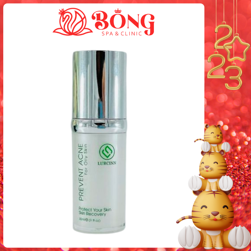 Dưỡng chất Ngăn ngừa Mụn tái lại Lurcinn Prevent Acne For Oily Skin Serum 30ml , giúp giữ ẩm cho làn da, giúp làm sáng da, kiềm dầu - Bông Spa & Clinic
