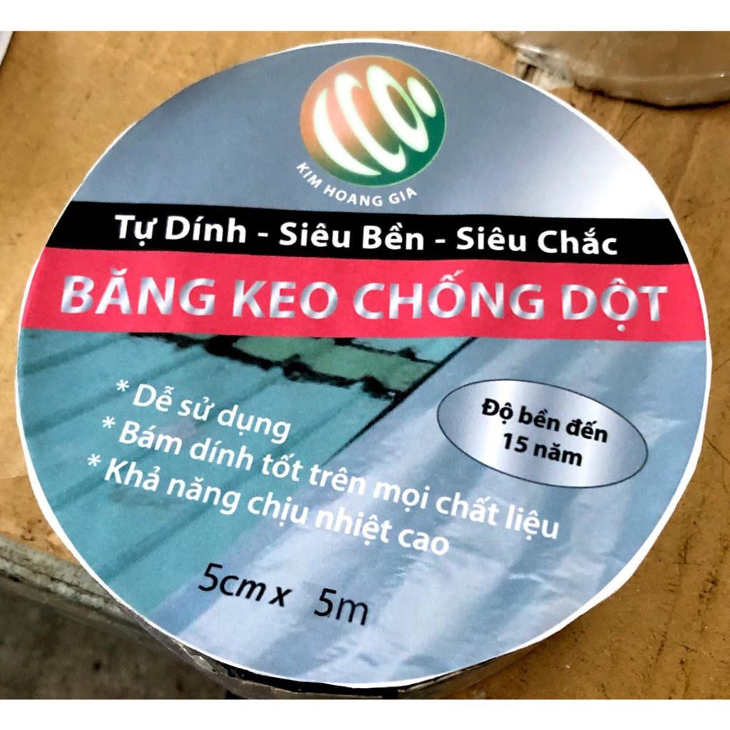 BĂNG KEO CHỐNG THẤM-CHỐNG DỘT MÁI TÔN ĐA NĂNG- SIÊU BỀN-SIÊU DÍNH-GIẢI PHÁP CHỐNG DỘT CHO NGÔI NHÀ CỦA BẠN(5cm x 5m)