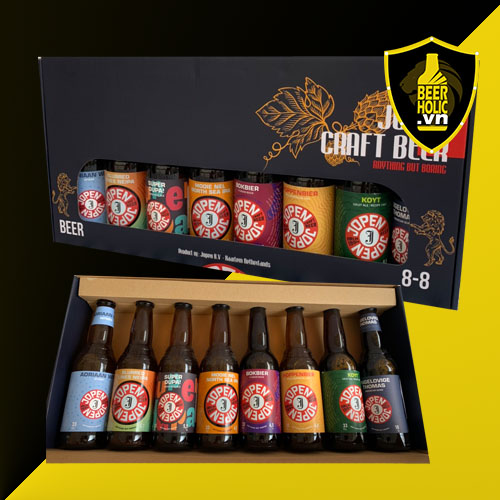 Bia Jopen 8 chai 330ml Hà Lan, Beerholic, set quà tặng hấp dẫn, dòng bia thủ công cao cấp