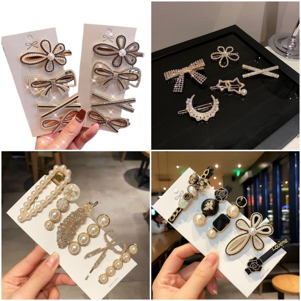 Sét kẹp tóc đính đá phong cách hàn quốc⭐sang chảnh⭐siêu xinh️️️