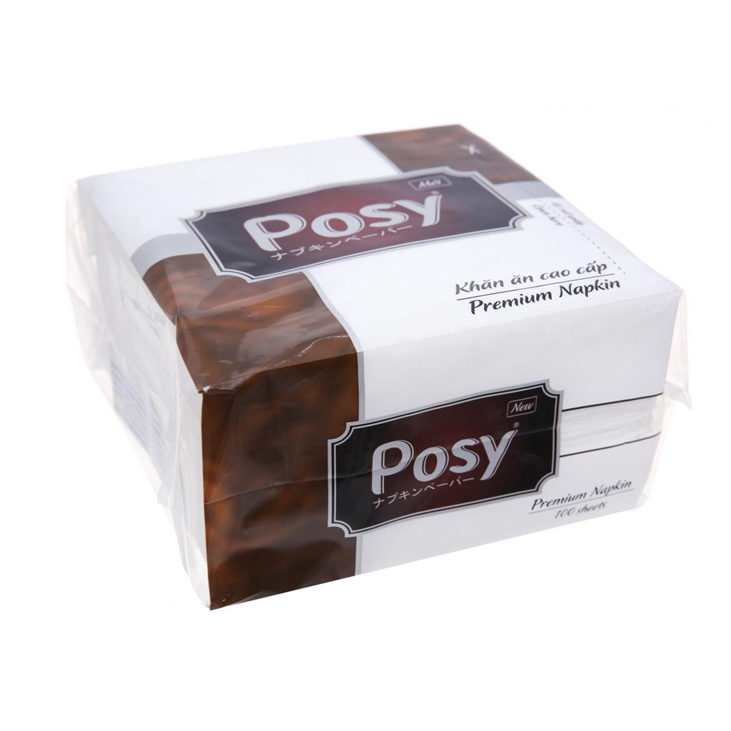 Khăn giấy vuông Posy preminum 100 tờ cao cấp
