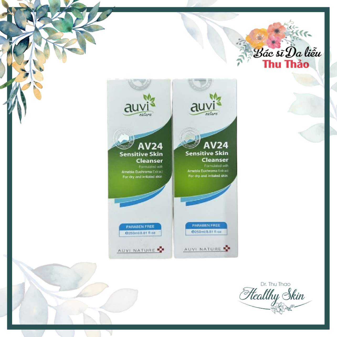 [250ML] GEL TẮM LÀM SẠCH VÀ DƯỠNG ẨM CHO DA KHÔ AUVI AV24 SENSITINE SKIN CLEANSER