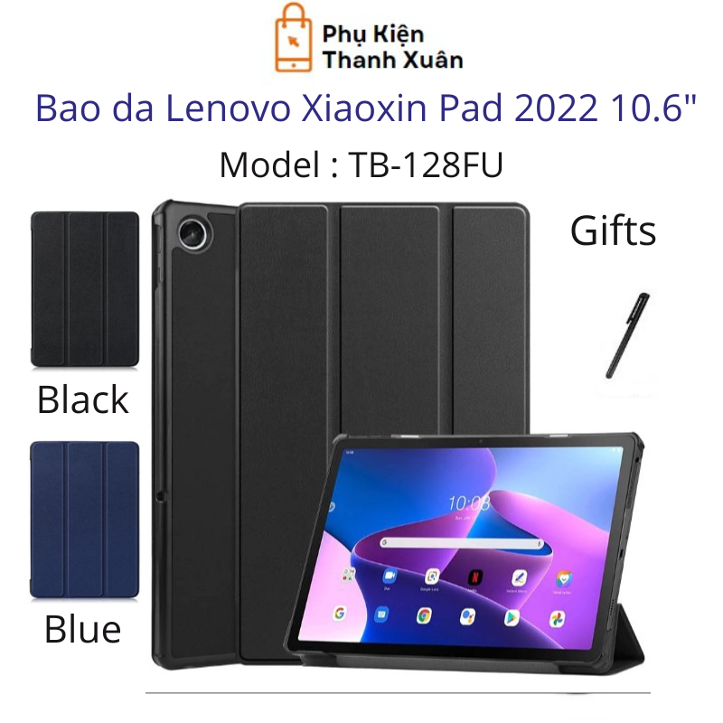 Bao da Lenovo Xiaoxin Pad 2022 10.6" TB-F128F cao cấp | Tặng kèm bút cảm ứng