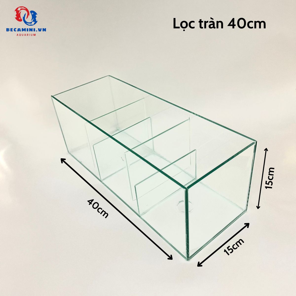 Lọc tràn cho hồ cá kích thước 40cm