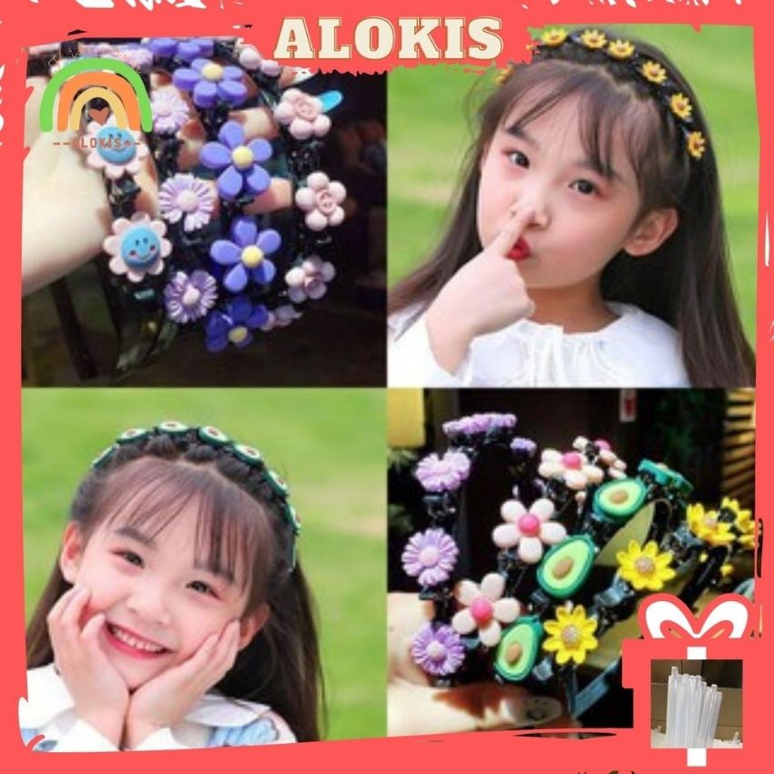[FREESHIP] Bờm kẹp tóc, băng đô tóc Hàn Quốc cho bé gái đính hoa quả siêu cute hot nhất 2021, ALOKIS, kẹp 2 lớp giúp tóc gọn gàng , chắc chắn, không gây tổn thương tóc