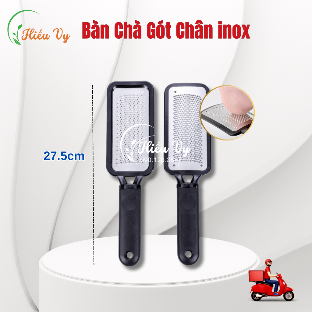 Bàn chà gót chân inox tẩy tế bào chết gót chân | Cây chà gót chân inox